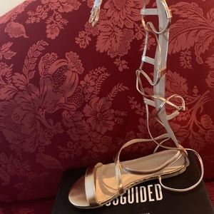 Rose Gold Gladiator Sandals